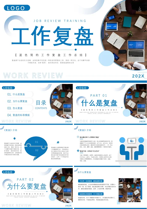 工作复盘总结通用PPT模板