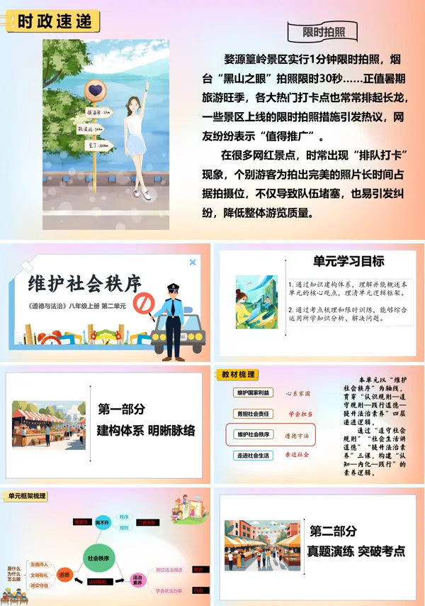 第二单元《维护社会秩序》八年级上册统编道法ppt复习课件(知识清单)