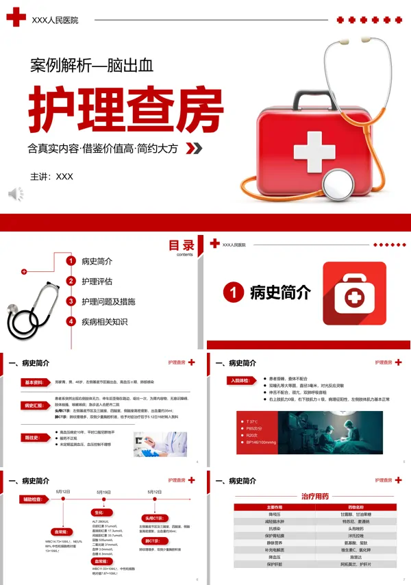 脑出血案例分析护理查房PPT课件