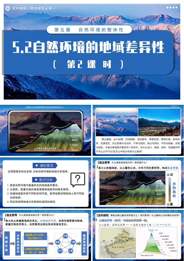 高中地理人教选择性必修一5.2自然环境的地域差异性(第2课时)PPT课件含教案