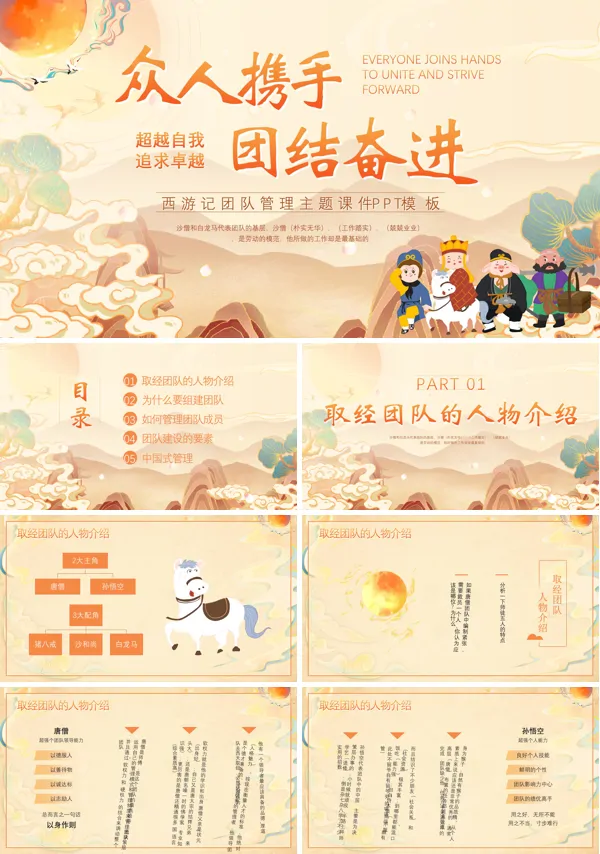 西游记团队管理培训PPT课件免费下载