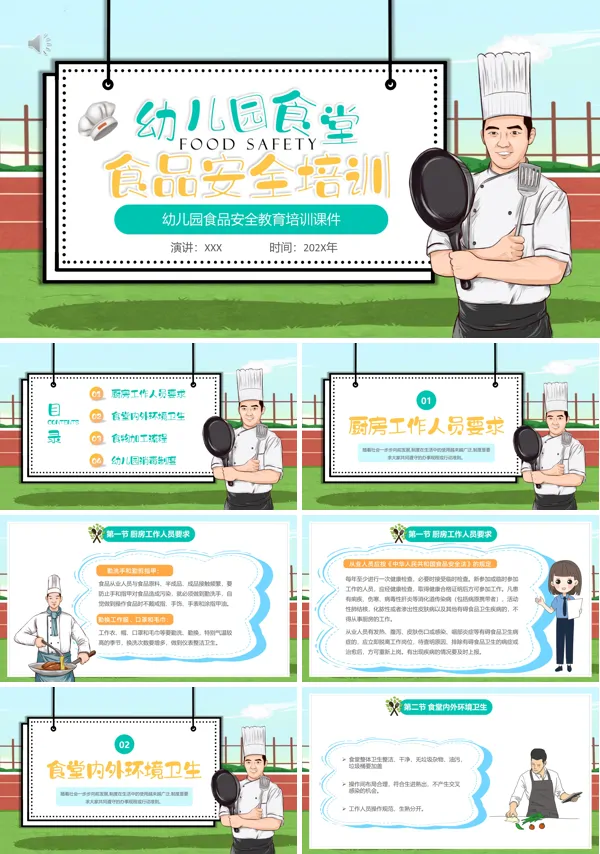 幼儿园食堂食品安全知识培训内容PPT