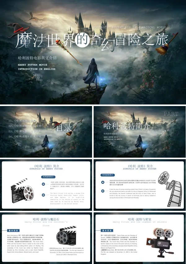 哈利波特英语电影英文介绍PPT