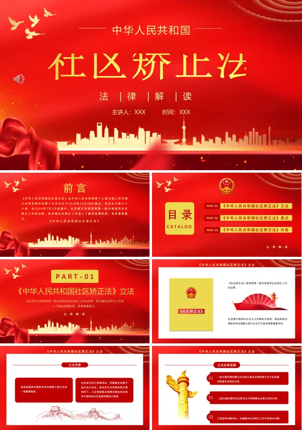 中华人民共和国社区矫正法PPT专题党课