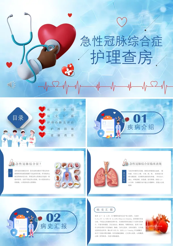 急性冠脉综合症护理查房PPT