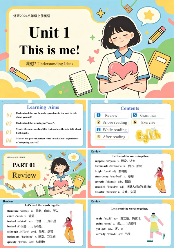 外研英语八年级上册Unit 1 课时2 Understanding ideas(Reading)PPT课件(含教案+导学案+分层作业)