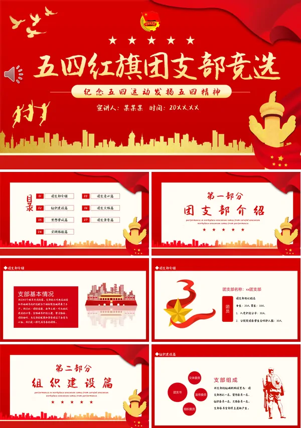 竞选五四红旗团支部PPT