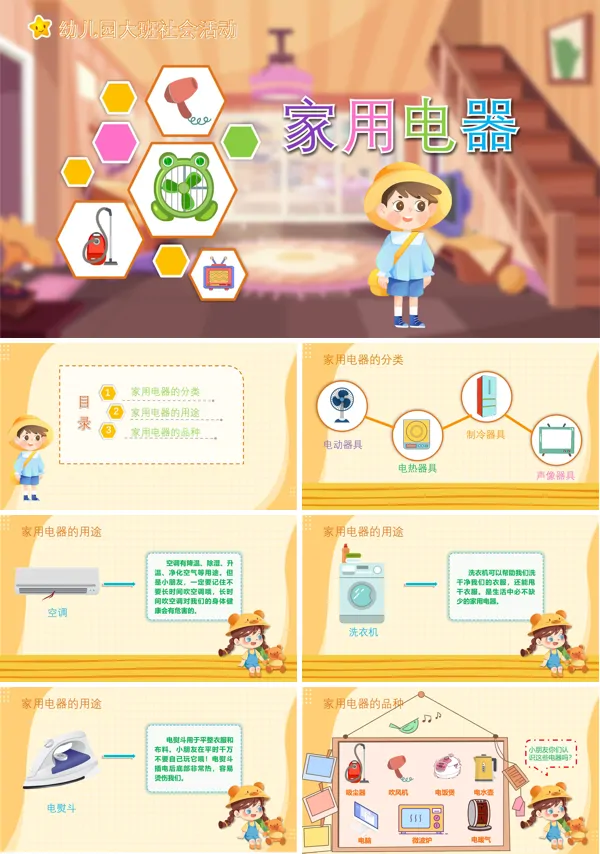 家用电器模板幼儿园PPT课件