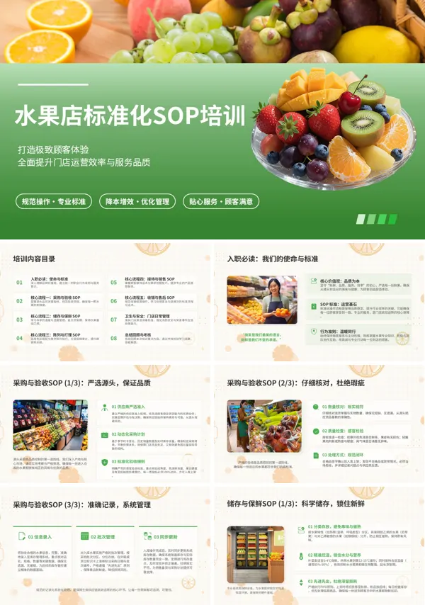 水果店标准化SOP标准化管理培训ppt课件(含讲稿)