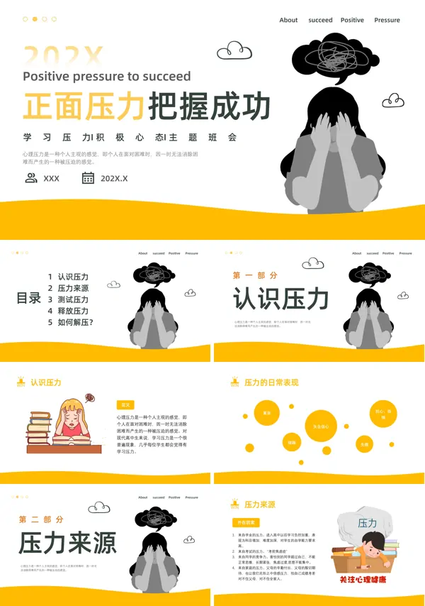 学生压力管理与情绪调节技巧主题班会PPT