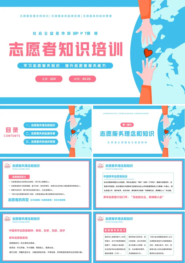 志愿者知识培训PPT