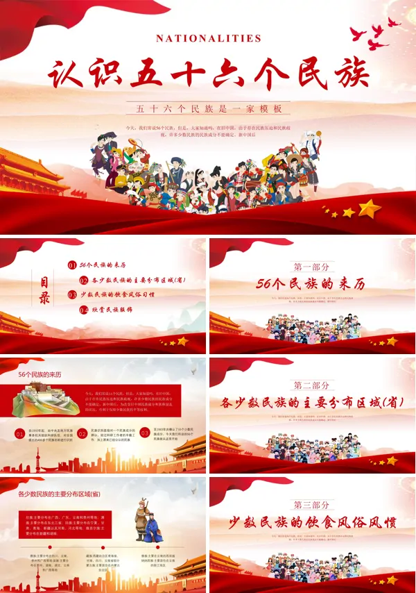 认识五十六个民族PPT课件免费下载
