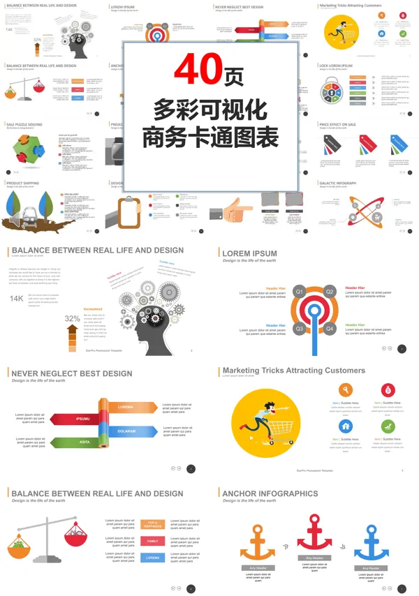 PPT素材商务图表