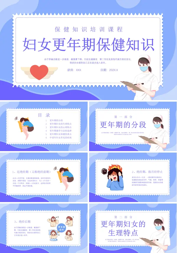 女性健康女性更年期保健知识讲座PPT课件