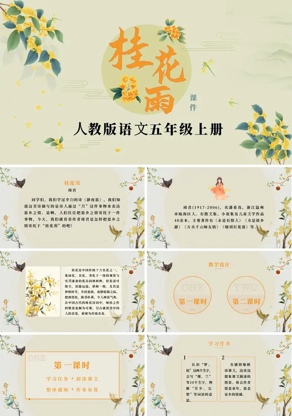 桂花雨说课优秀PPT课件