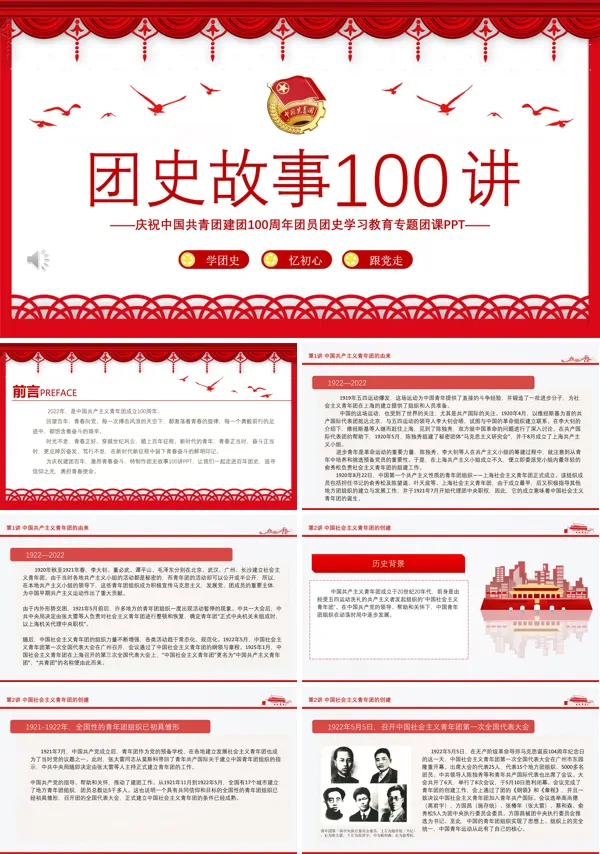 团史故事100讲PPT专题团课