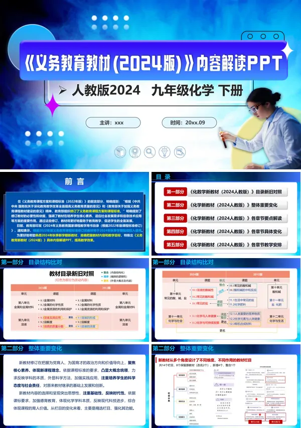 九年级化学下册(人教版2024)-【新教材解读】义务教育教材内容解读课件PPT模板含讲稿