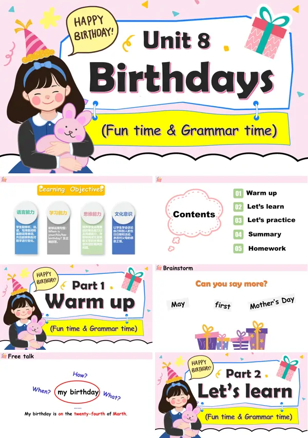 五年级英语下册译林三起Unit8第2课时 Fun time Grammar time PPT课件含教案