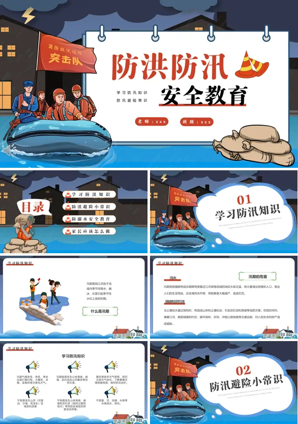 防洪防汛安全教育PPT课件