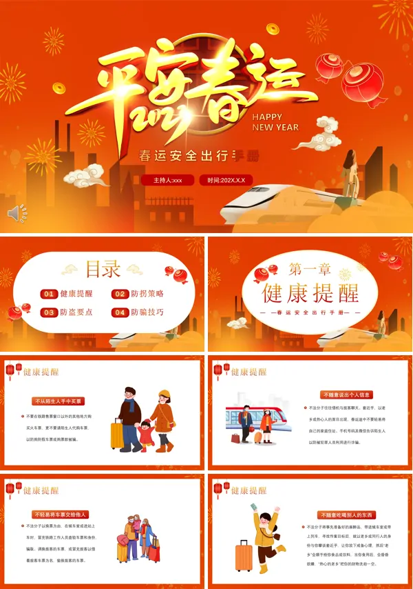 2023年平安春运PPT