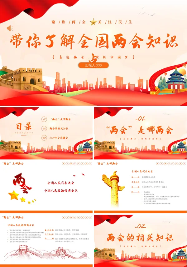 2024全国两会知识点解读PPT
