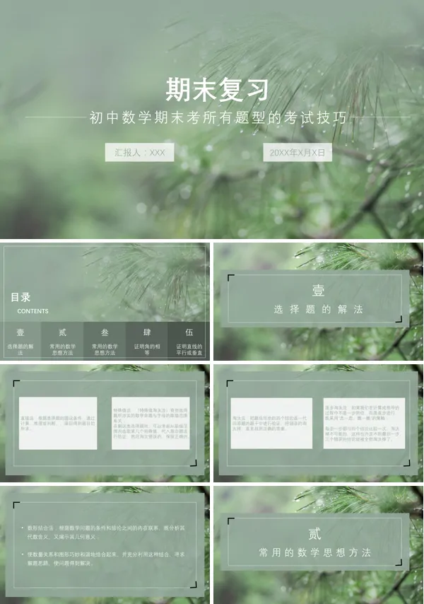 人教部编版语文九年级上册期末专题复习PPT课件