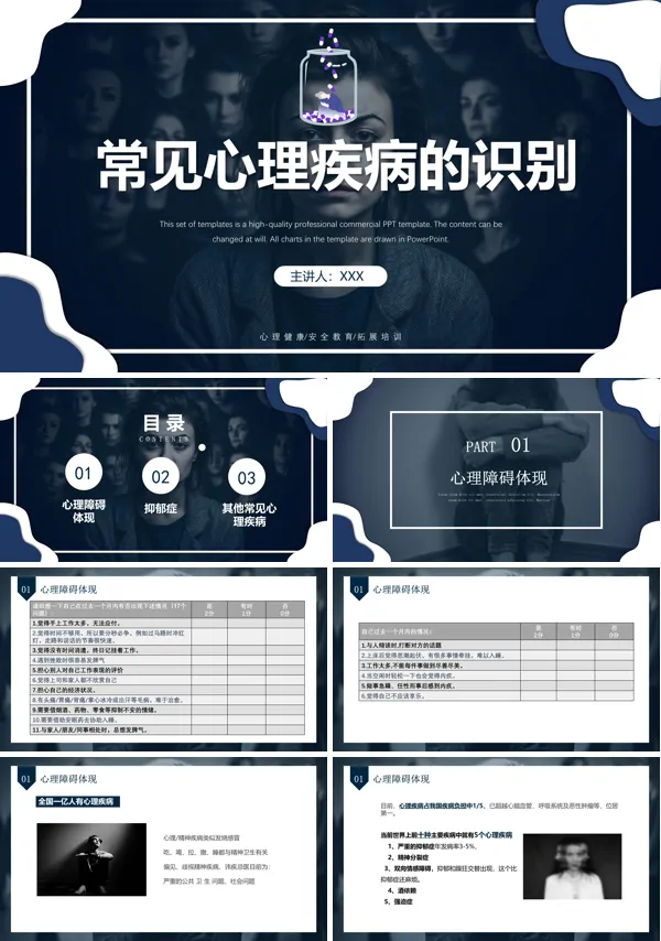 常见心理疾病的识别PPT课件免费下载