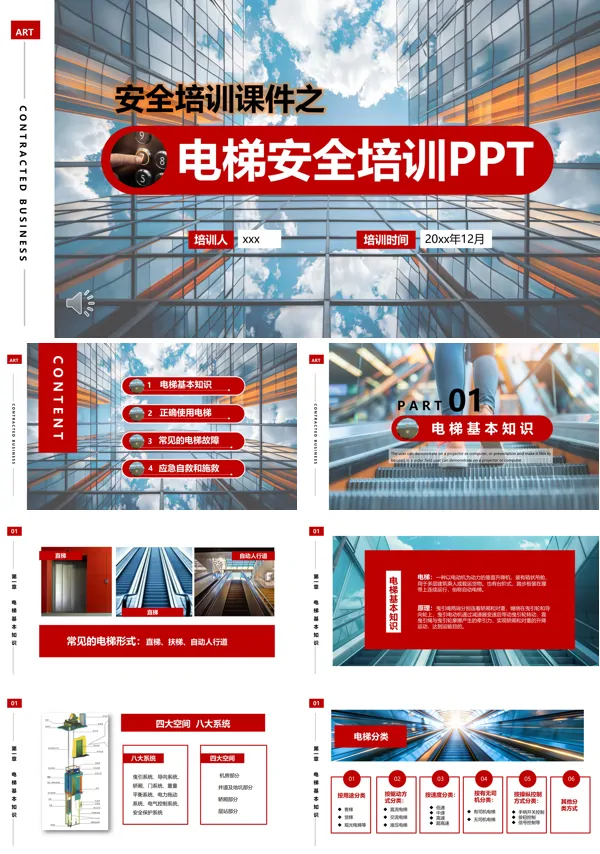 电梯安全使用知识培训PPT课件含讲稿