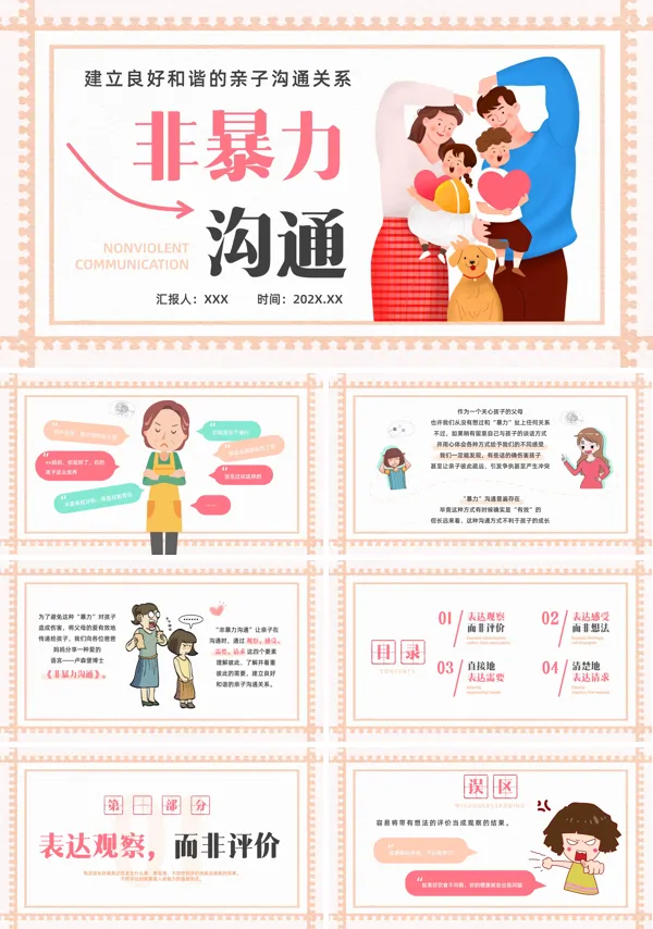 非暴力沟通亲子关系教育培训讲座PPT课件