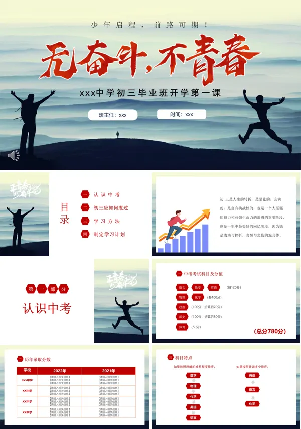 初三毕业班主题班会ppt课件