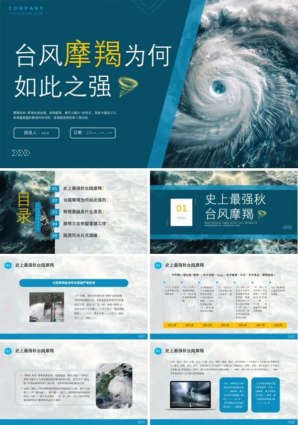 海南台风摩羯安全宣教课件PPT下载含讲稿