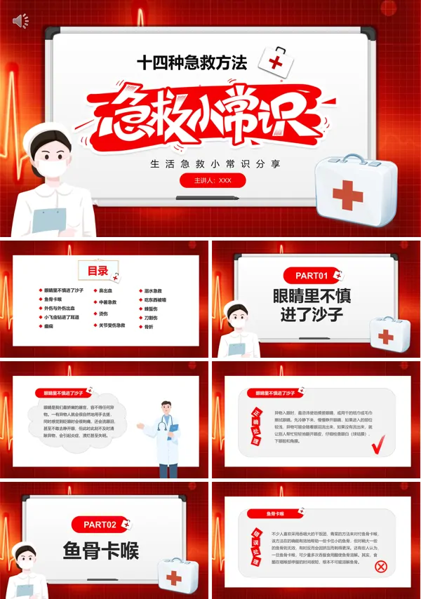十四种急救医疗常识内容PPT课件