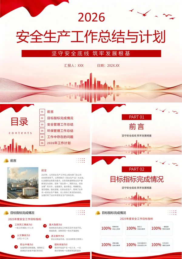 安全生产月活动工作总结汇报PPT(含讲稿)