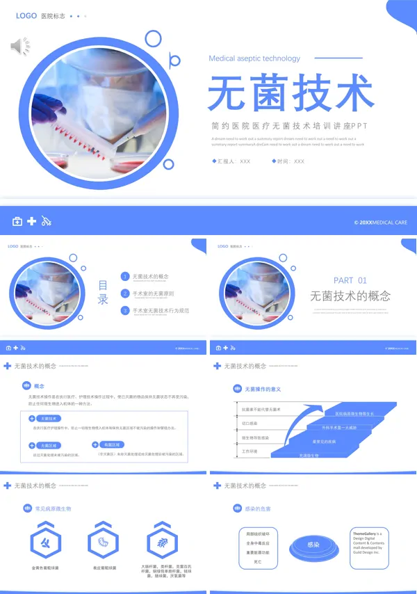 无菌技术的培训内容PPT模板
