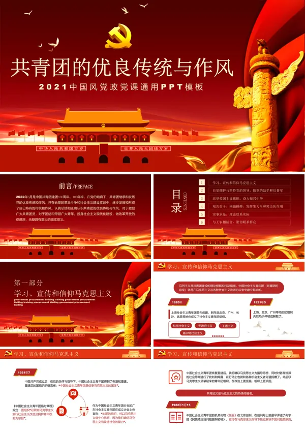 专题团课共青团的优良传统与作风PPT