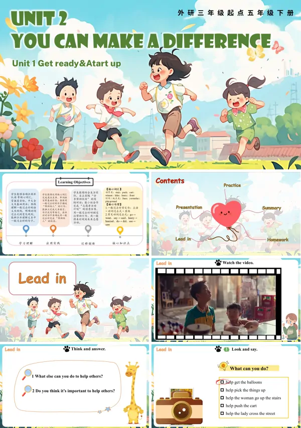 Unit 2 第1課時(shí)《Get ready & Start up》五年級(jí)英語下冊(cè)外研ppt課件（教案）
