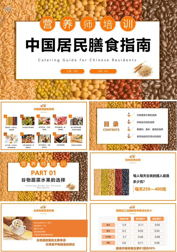 中国居民膳食指南教学营养师培训PPT课件