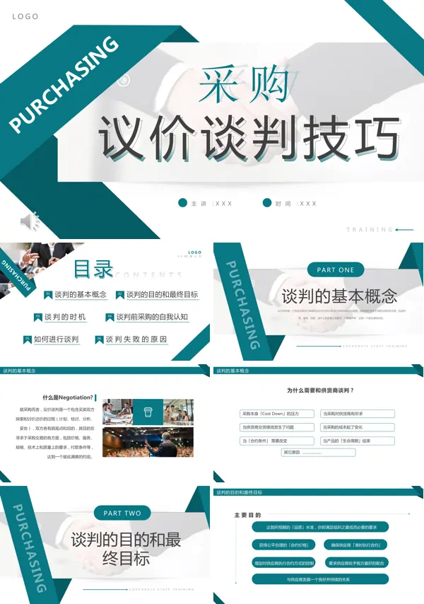 采购议价能力和谈判技巧培训PPT模板