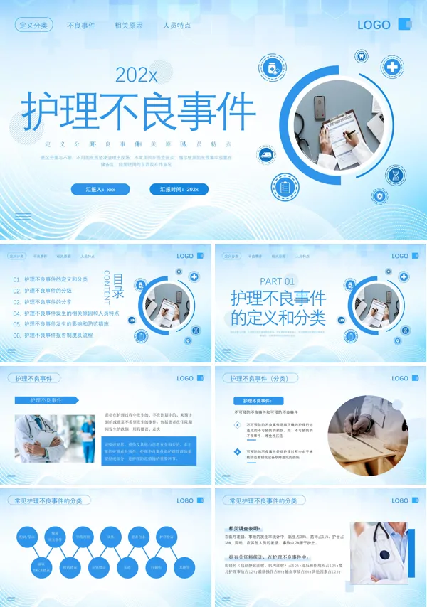 护理不良事件警示教育PPT模板