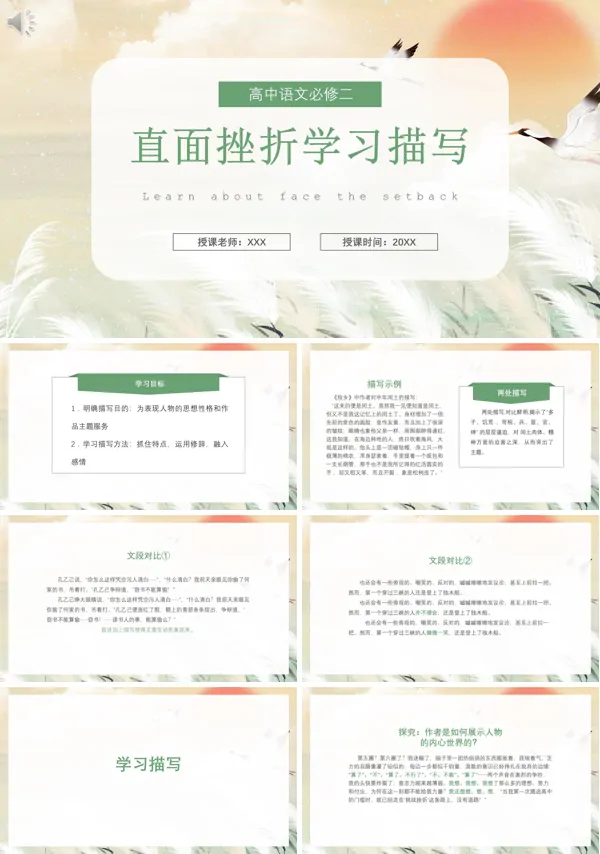 直面挫折学会描写课件PPT课件