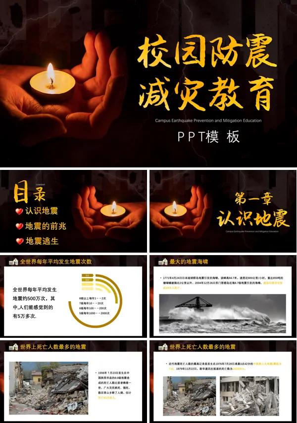 校园防震减灾教育培训课件PPT含讲稿