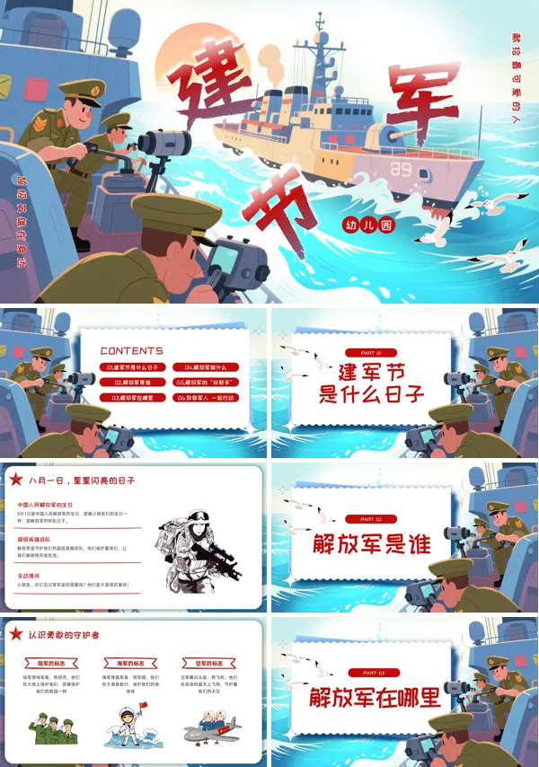 幼儿园建军节知识介绍PPT含讲稿