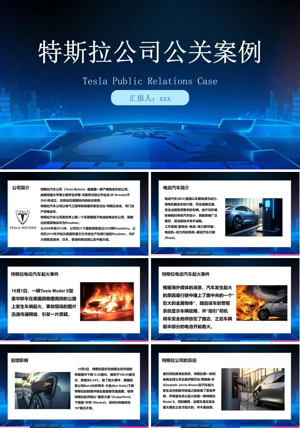 特斯拉公司公关案例PPT含讲稿