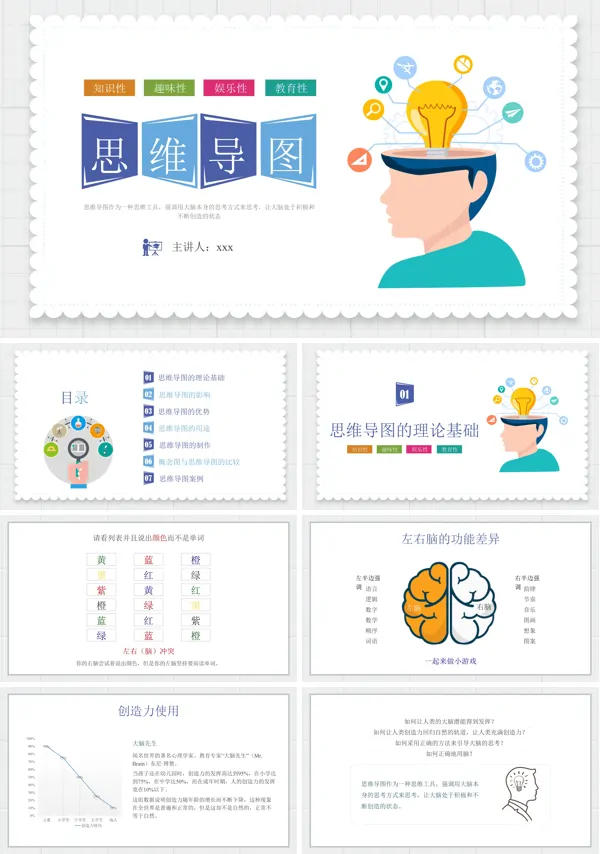 思维导图知识介绍培训课件PPT含讲稿