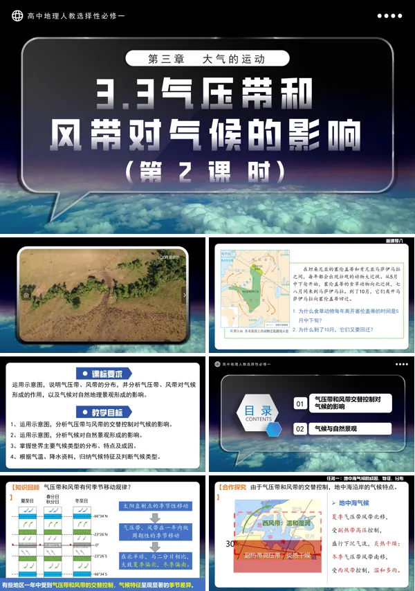 高中地理人教选择性必修一3.3气压带和风带对气候的影响(第2课时)PPT课件含教案