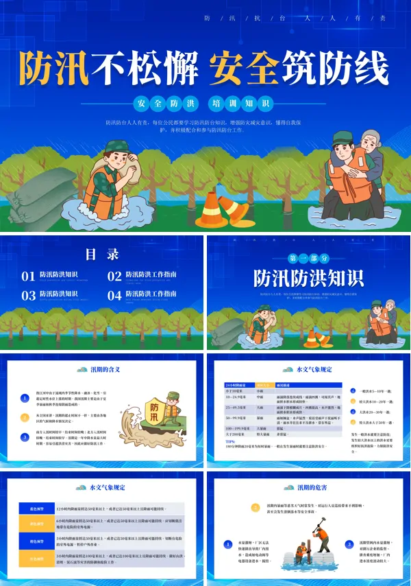 防汛不松懈安全筑防线PPT