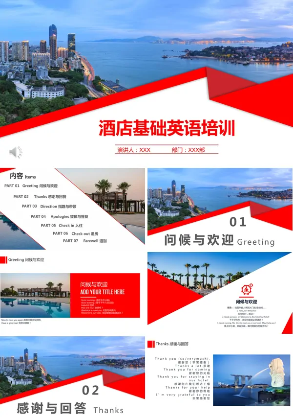 酒店基础英语培训ppt课件