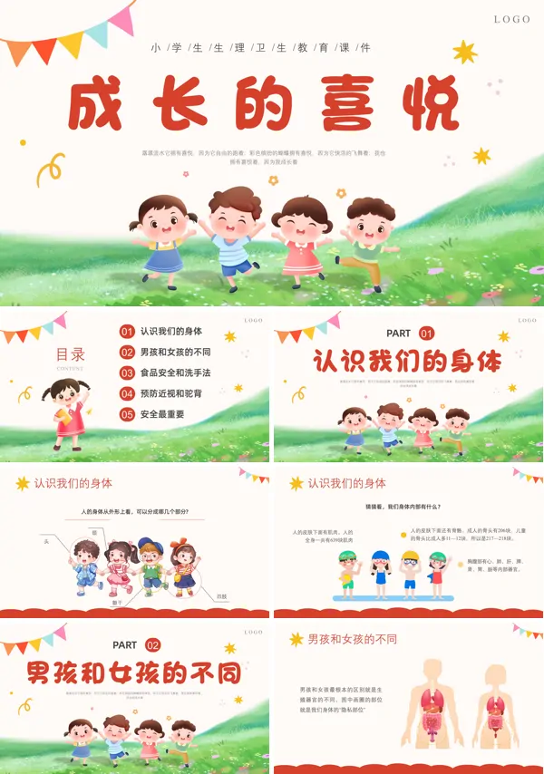 小学生生理卫生班会培训PPT