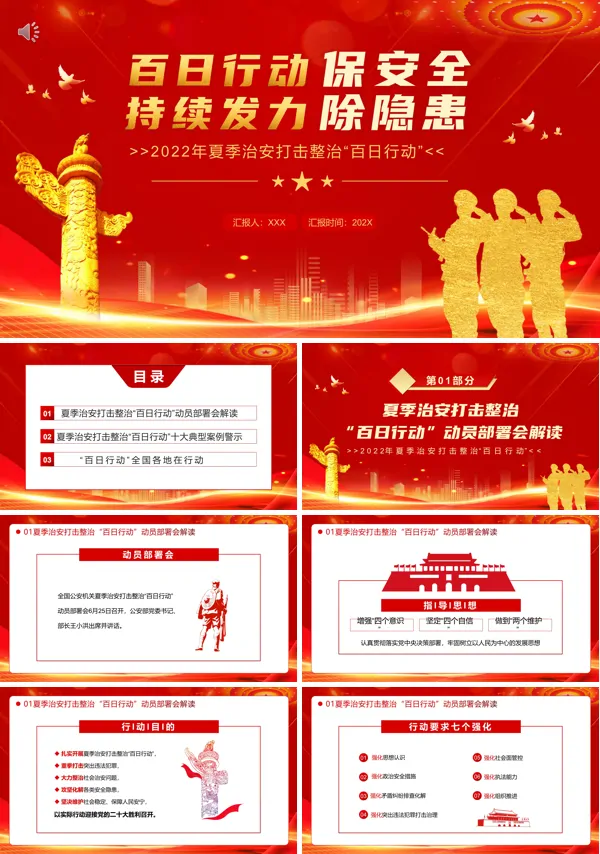 百日行动保安全持续发力除隐患PPT专题党课