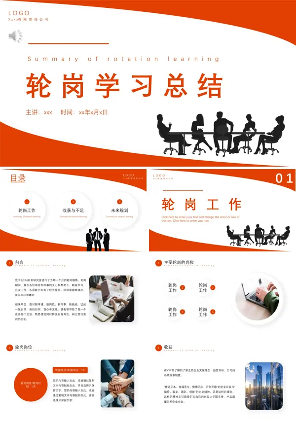 管理培训生轮岗工作总结报告PPT